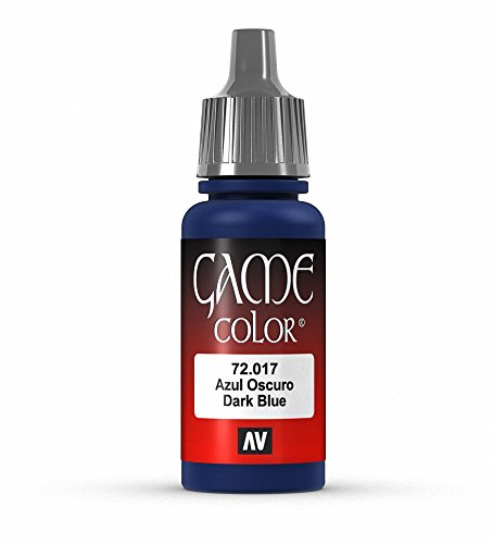 Vallejo Game Color Acrylic Paint, Dark Blue, Matte Finish, Self-Leveling, BSL System, 18 ml for Miniatures and Models