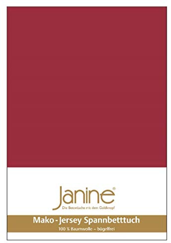 Janine Spannbetttuch 5007 Mako Jersey 90/190 bis 100/200 cm Granat Fb. 71