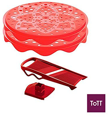Kit cuit-chips : 2 cuit-chips + mandoline - rouge