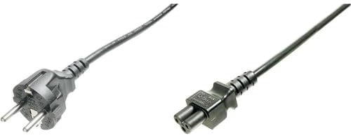 DIGITUS Netz-Anschlusskabel - 0.75 m - CEE 7/7 (Typ-F) auf C5 - Stecker / Buchse - H05VV-F3G - 0.75 mm²