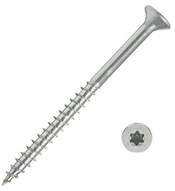 500 Stück Edelstahl-Schrauben 3x40 mm Teilgewinde Torx - Spanplattenschrauben mit Senkkopf - Holzschrauben/Holzbauschrauben - Werkstoff A2 VA V2A - Edelstahlschrauben/Universalschrauben TX10