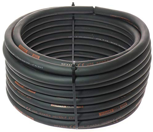 Titanex Kabel H07RN-F 5x6,0 mm² (5G6) Baustellenkabel, Industriekabel geeignet für den Außenbereich 5-50m (50m)