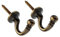 Swish Ball Metal Curtain Tie Back Hooks, Antique Brass, Medium, Pair by Swish