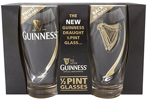 Guinness, set of 2 glasses, half pints