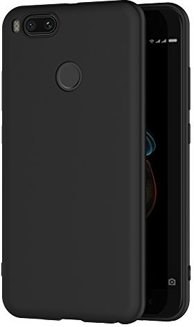 AICEK Xiaomi Mi 5X / Xiaomi Mi A1 Hülle, Schwarz Silikon Schutzhülle für Xiaomi Mi 5X Case TPU Bumper Xiaomi Mi 5X Handyhülle (5,5 Zoll)