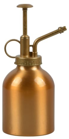 Esschert Design Verkupferter Pflanzensprüher aus Aluminium, verkupferte Gold-Optik, 9 x 7,4 x 17,2 cm, mit Tragering