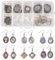 SUNNYCLUE 1 Box 72Stück 6Stil DIY 12Paare Glaskuppel Cabochon Ohrringe Selbst Machen Starter Kits Foto Schmuckzubehör Handwerk Kit zur Schmuckherstellung Frauen Fassungen für Cabochon Antik Silber