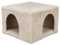 TRIXIE 63100 Kuschelhöhle mit 2 Ausgängen, Zwergkaninchen, 36 × 25 × 36 cm, beige