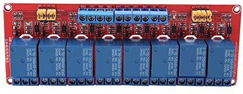 Regun 24V 8-Kanal-Optokoppler-Relais-Modul, Arbeitskontakt, Manuell, Relais, für SPS-Automatisierungs-Ausrüstungssteuerung