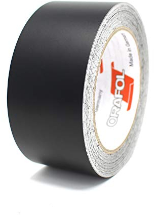Finest Folia 10 Meter (1,79€/Meter) Matt Zierstreifen Auto Motorrad Boot Modellbau Basteln DIY Deko Dekorstreifen Seitenstreifen Klebestreife (Schwarz Matt, 50mm Breite)