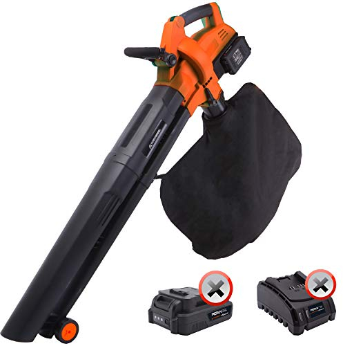 YARD FORCE LB C20W Souffleur à Feuilles à Batterie Double 20 V Vitesse de l'air 200 km/h avec Sac collecteur de 45 l Fonction Aspiration/soufflage Facile, sans Batterie ni Chargeur