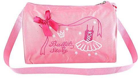 Keenso Cute Dance Bag für kleine Mädchen, Dance Ballet Swim Bag Rucksack bestickte Tasche(Pink)