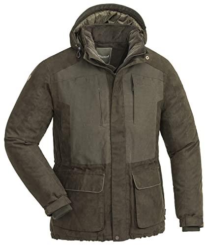 Pinewood Herren Abisko Småland 2.0 Jagd Jacke - Jagdjacke Herren - wind- und wasserdicht - bequeme Passform mit abnehmbarer Kapuze und anderen praktischen Details