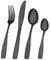 Bettlife 16-Piece Tableware Set - Stainless Steel Flatware & Silverware with Matt Black Knife and Fork Set, Service for 4, Dishwasher Safe