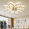 90 cm Lampadario Ventilatore da Soffitto Con Telecomando Led Dimmerabile Pale da Soffitto Design DC Plafoniera Fiore Led Reversibile 6 Velocità Lampadari a Ventola per Camera da Letto Cucina,Oro