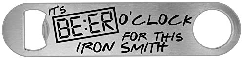 Its Beer Oclock for This Iron Smith Personalised Beer Bottle Opener Gift