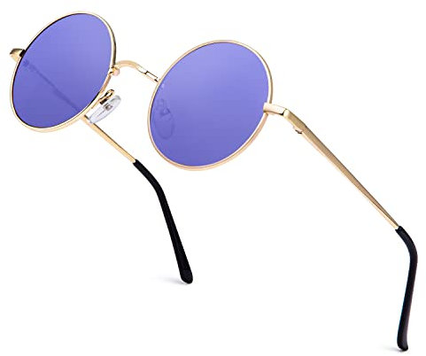 ANYLUV Sonnenbrille Herren Polarisiert, Runde Sonnenbrille Herren Damen Klassische mit UV-Schutz 45mm