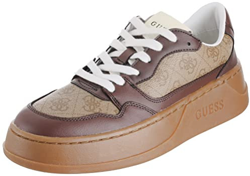 GUESS Herren CIANO CARRYOVER Sneaker, Beige Brown, 45 EU