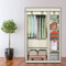 LEADZM Kleiderschrank, Faltschrank Stoffschrank Faltbare Garderobe Canvas mit Reißverschluss, Fächern, für Schlafzimmer, Wohnzimmer (Beige, 110 x 45 x 175 cm)