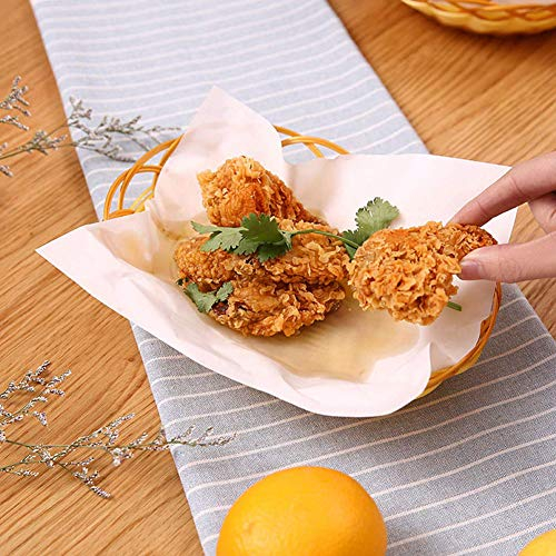 50 Pièces Papier Absorbant L'Huile, Papier Buvard Alimentaire Pour Éliminer Les Résidus D'Huile De Nourriture Frite, Papier Sulfurisé Facile À Utiliser Pour Cuisiner En Cuisine