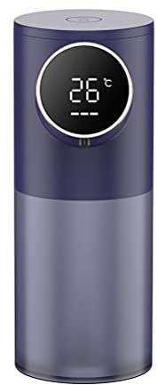 KENANLAN Automatic Soap Dispenser with Temperature Display Non Contact Induction Foam Soap Dispenser USB Rechargeable Foaming Handwash Machine (a)