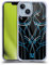 Head Case Designs Blu Pinstripe Template Cover in Morbido Gel Compatibile con Apple iPhone 14