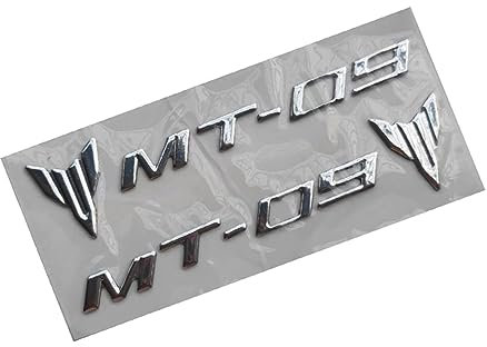 Für Yamaha MT03 MT07 MT09 MT10 MT 09 MT 07 Motorrad 3D Emblem Abzeichen Aufkleber Tank MT-03 MT-07 MT-09 MT-10 Aufkleber (Farbe : MT-09 Silver)