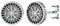 Boucles d'Oreills pour Homme Femme Argent 12mm Rond Boussole Stéréoscopique Zircon Noir Lune Rune Clous d'Oreilles antique Garcon Bijoux Cadeau Pink