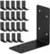 YVHFWOY 20Pcs Corner Braces,4x4x2 Black L Brackets for Wood,Heavy Duty 2mm Steel Black Raised Garden Bed Corner Brackets,90 Degree L Shape Bracket for Furniture,Bed,Shelf Bracket