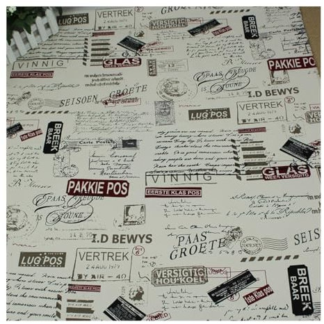 Bu 1 Stücke 150 cm Englisch Zeitung Baumwollstoff, DIY Nähen Sofa Vorhang Druckstoff, Tischdecke Kissen Englisch Hintergrund Stoff (Color : #1)