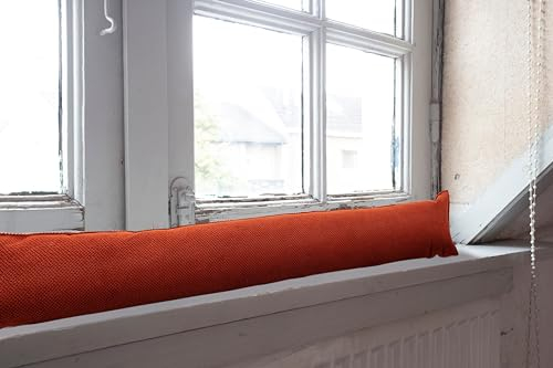 casaviva schmutzabweisender, isolierender Zugluftstopper für Möbel, 2023–2024, Türen und Fenster in eleganter und moderner hochwertiger Faser mit Wolleffekt (Ziegelrot90), (Rosso Mattone 90)