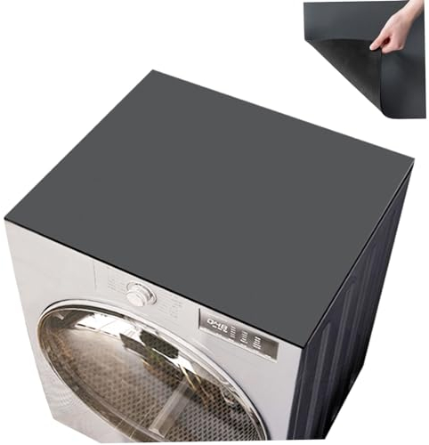 LAANCOO Washer and Dryer Top Mat Cover, Anti-slip Washer and Dryer Covers for Top Protector, Dust-Proof Washing Machine Cover Washer Dryer Top Covers for Laundry Kitchen Home(23.6 x 23.6)