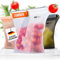 Your Nuance Lot de 3 sacs de congélation réutilisables en silicone - Anti-fuite - Passe au lave-vaisselle - Organiseur de réfrigérateur, rangement et organisation de la cuisine - Sachets zippés -