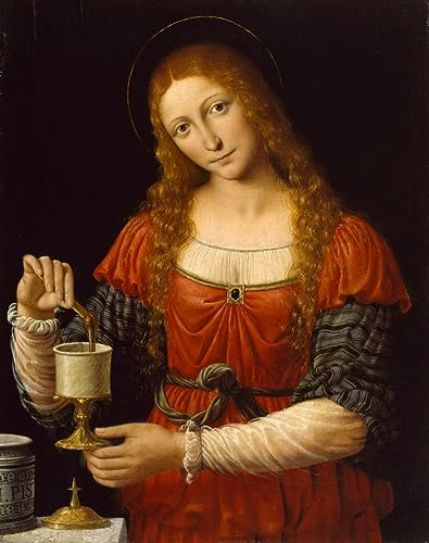 SibeG Gemälde Wandkunst Leinwand Kunstdrucke Berühmte Gemälde Heilige Maria Magdalena von Bernardino Luini für Heimtextilien 60x90cm