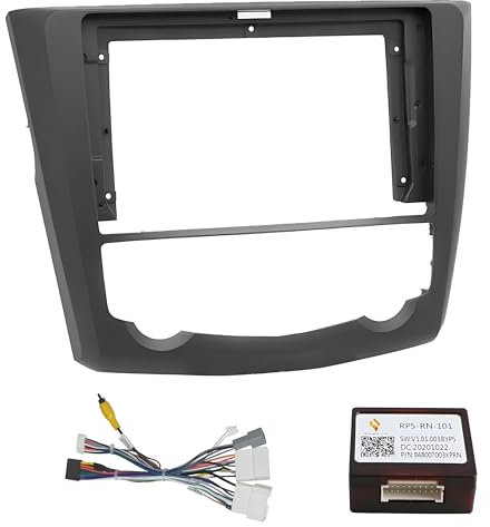 Sound-way Kit de Montage Autoradio, Façade Cadre de Radio 9 Pouces, Adaptateur Compatible avec Renault Kadjar 2015-2018 avec Commandes au Volant
