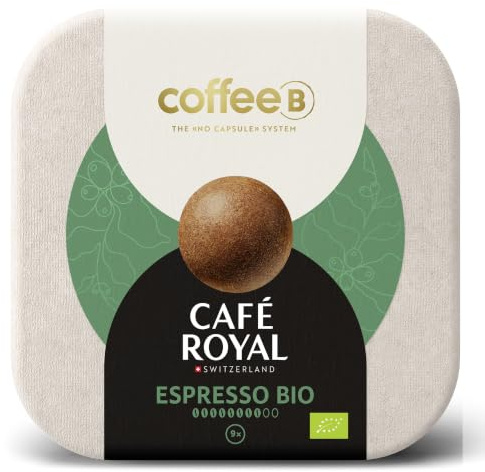 CoffeeB Café Royal Espresso Bio – 9 Kaffeekugeln (Coffee Balls) bio