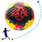 Safe Sport Gear Curve Star Fußball – Kurve Deine Schläge wie EIN Profi mit diesem lustigen Kinder-Fußballgeschenk – toller, Leichter Fußball in Größe 5 für Kinder (Schwarz Rot Gelb)