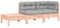 vidaXL Gartensofa, Outdoor Sofa mit Latten-Design, Gartencouch mit Kissen Fußhocker, Gartenmöbel Gartengarnitur Sitzgruppe, Massivholz Douglasie