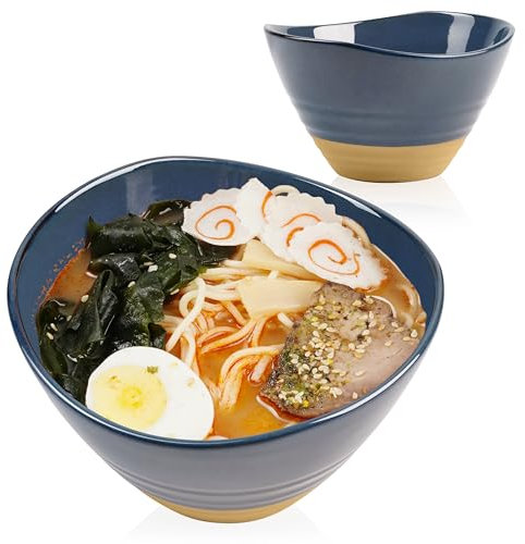 NUTRIUPS Ramen Schüssel Set, 850ml Ramen Bowl Set 2 PCS
