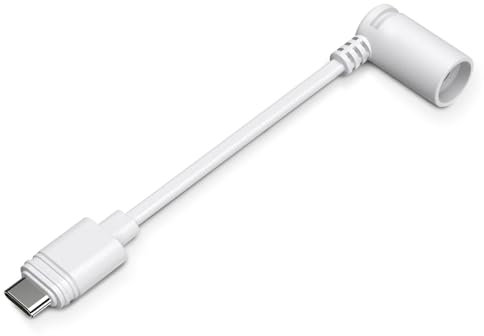 Ring Barrel Plug to USB-C Adapter (White) - Compatible with 1st Gen Solar Panel, Super Solar Panel, Spotlight Cam Plus/Pro, Stick Up Cam Pro - Connect Barrel Plug Solar Panels to USB-C Cameras