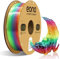 EONO Mehrfarbig Silk PLA Filament 1.75 mm für 3D Drucker Shiny Hochglanz 3D Drucker Filament 1,75 PLA 1kg(2,2lbs), Maßgenauigkeit +/- 0.03mm, Silk Koralle Regenbogen