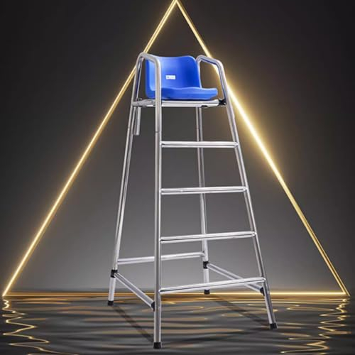 Pool-Rettungsschwimmer-Stühle aus Edelstahl 304, 120 150 180 Cm hoch Deck Life Guard Stuhl für Poolside Outdoor Indoor, Barhocker Leiter Kein Rost ( Color : Silver , Size : 2 steps H-120CM/47.2INCN/3.