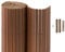 HEMERA Sichtschutzmatte PVC - braun - 140 x 300 cm - Zaunsichtschutz, Sichtschutzzaun, Balkonverkleidung, Zaunblende Garten Balkon Terrasse