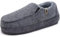 ONCAI Zapatillas de Casa Hombre sarga de algodón Pantuflas de Fieltro Cerradas Atrás de Pana Invierno Zapatos Yoga Mat Suela Antideslizante Goma Interior y Exterior Gris Oscuro Talla 44