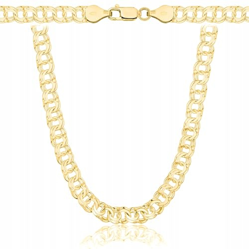 AMAR OPRAVA ketten für herren silber 925 mit gold 585, Kette herren massive königskette, herren schmuck, italienische Qualität, goldene kette herren