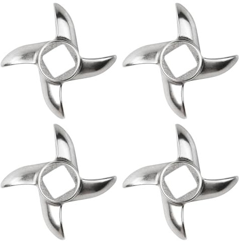 Fleischwolf Klinge, Professionelle Kreuzform Messer aus Edelstahl Küche Lebensmittel Fleischwolf Ersatz, Ersatzteil Messer Cutter für Schleifmaschinen Küche Lebensmittel Fleischwolf Brecher (#12)
