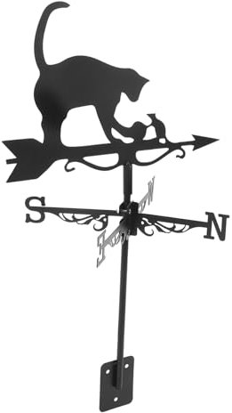 Supvox Metall Richtung Vane Katze Design Wetterfahne Yard Decor für Garten Dekorative