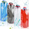 GAOUTO Lot De 4 Gourdes Pliables 700ml: Ultra-Légères, Gourdes Réutilisables, Étanches Et Sans BPA, Idéales Pour Randonnée, Voyages Et Activités En Plein Air (Bleu, Noir, Blanc, Rouge)