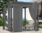 Tenda Gazebo per Esterno Resistente Misura 160x270 cm con Passanti e Bottoni Tende da Sole Accorciabili Lavabili Colore Grigio Scuro
