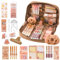 LTFIOON Capybara Schreibwaren Set, Capybara Federmäppchen mit Fächern, Süßes Capybara Mäppchen Geschenkset für Kinder & Schüler, Inkl. Stifte, Clips, Linealen und Mehr, für Schule, Büro, Kunst